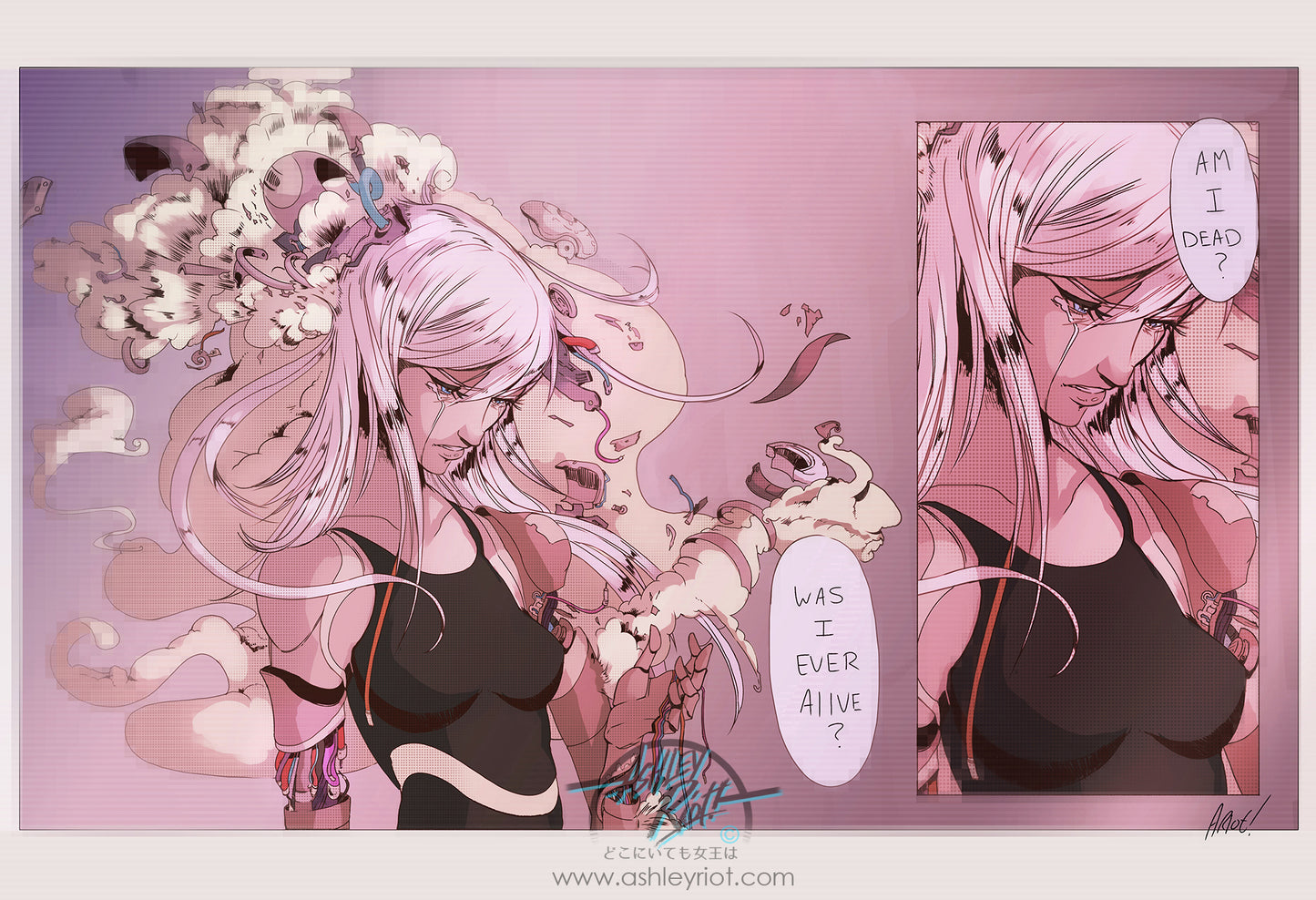 A2; The Lone Fighter | Cyberpunk Print