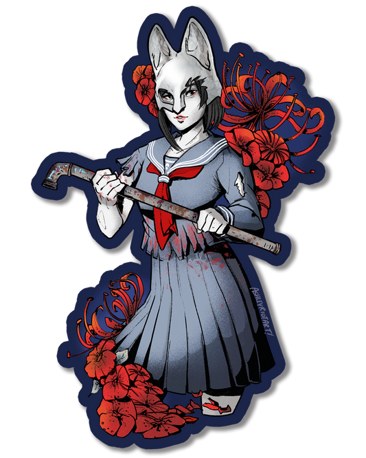 Spider Lilly Girl | Horror Vinyl Sticker